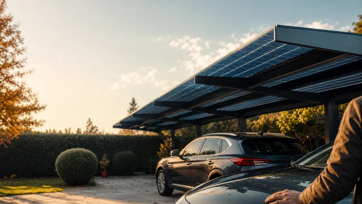 Carport solaire 2 voitures : guide complet et prix 2026